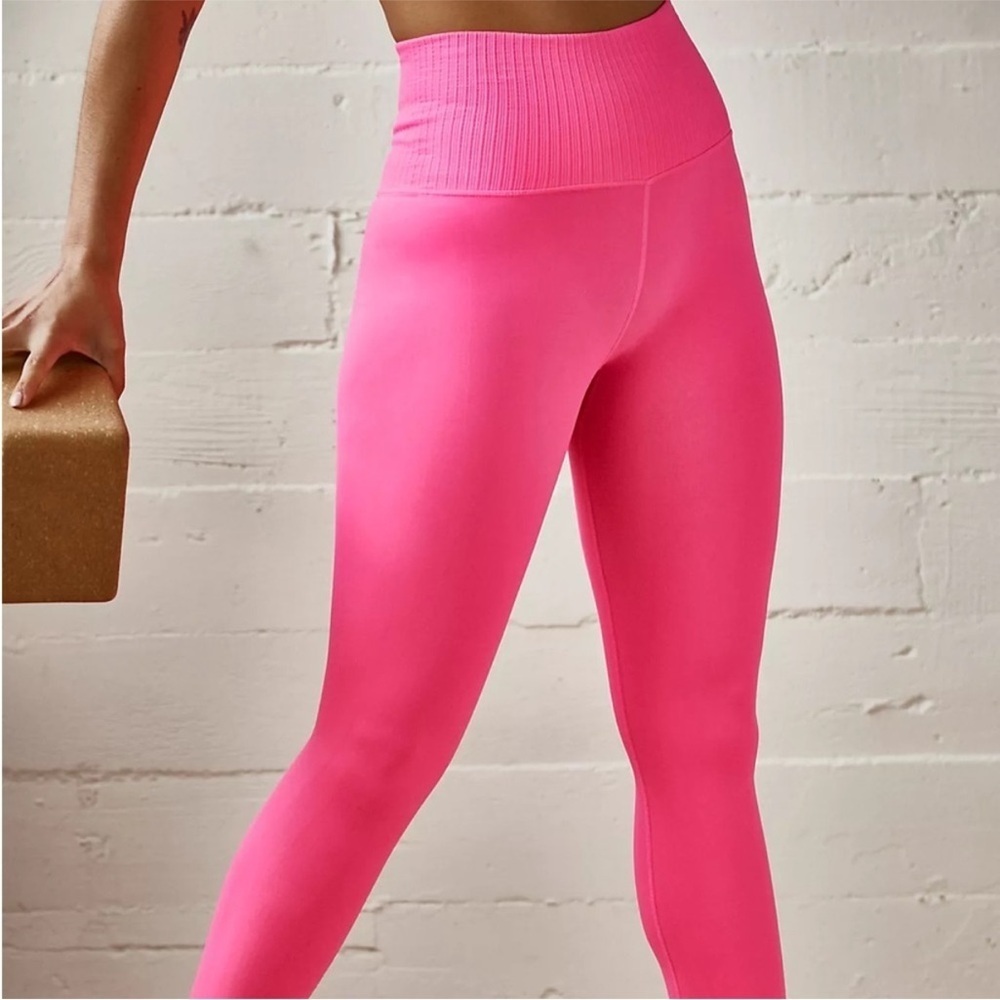 NWT Free People Movement High-Rise 7/8 Length Good Karma Leggings Tropical Pink - Picture 5 of 12